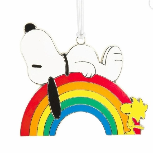 Hallmark Snoopy Woodstock Rainbow Metal Christmas Ornament NEW!!! - Picture 3 of 3